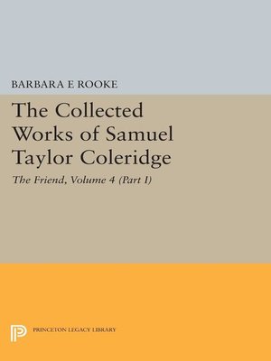 cover image of The Collected Works of Samuel Taylor Coleridge, Volume 4, Part 1